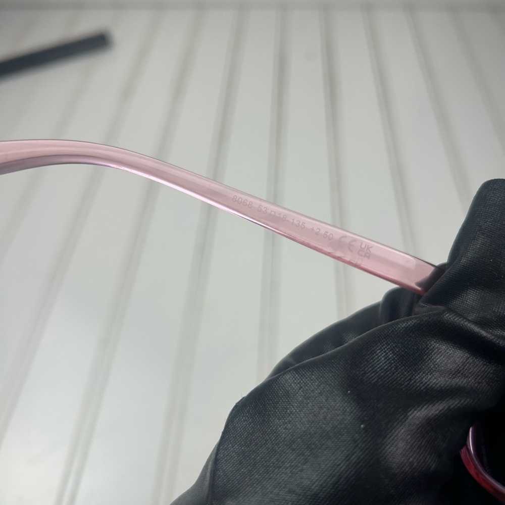 Women’s Pink Transparent Frame Rectangular Eyegla… - image 6